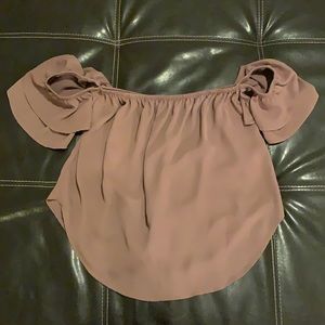 Bluenotes blush pink off the shoulder top